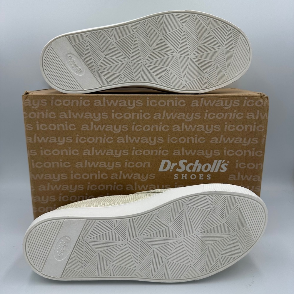 Dr. Scholl's Nova Slip On Sneakers Women 8M Cream Snake Embossed New - Picture 5 of 10